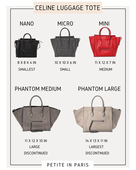 celine tie handbag sizes|celine luggage tote size.